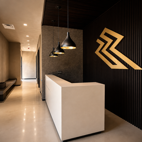 Ramp N Rize studio reception area at the new Leetsdale location
